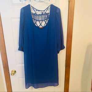 HeartSoul size 3X blue chiffon dress